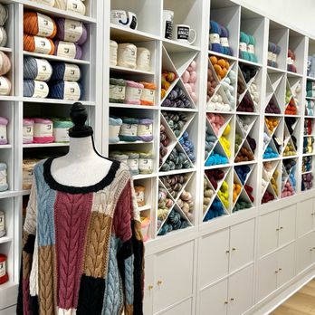 The Square Knot Crafts - Wall of yarn - Embroidery & Crochet Near Me - McDonough, Georgia