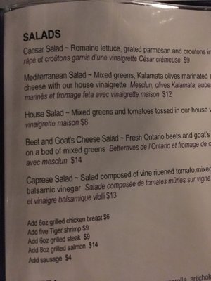 Menu photo 4 Vittoria Trattoria Ottawa, ON Menu photo 4 Vittoria Trattoria Ottawa, ON