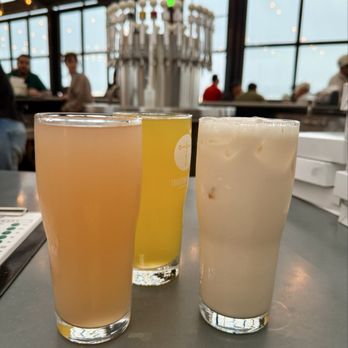 Toppers Pizza Place - Blood orange mule (left), apricot fizz(center), and hardchata (right) - Pizza Near Me - Ventura, California Toppers Pizza Place - Blood orange mule (left), apricot fizz(center), and hardchata (right) - Pizza Near Me - Ventura, California