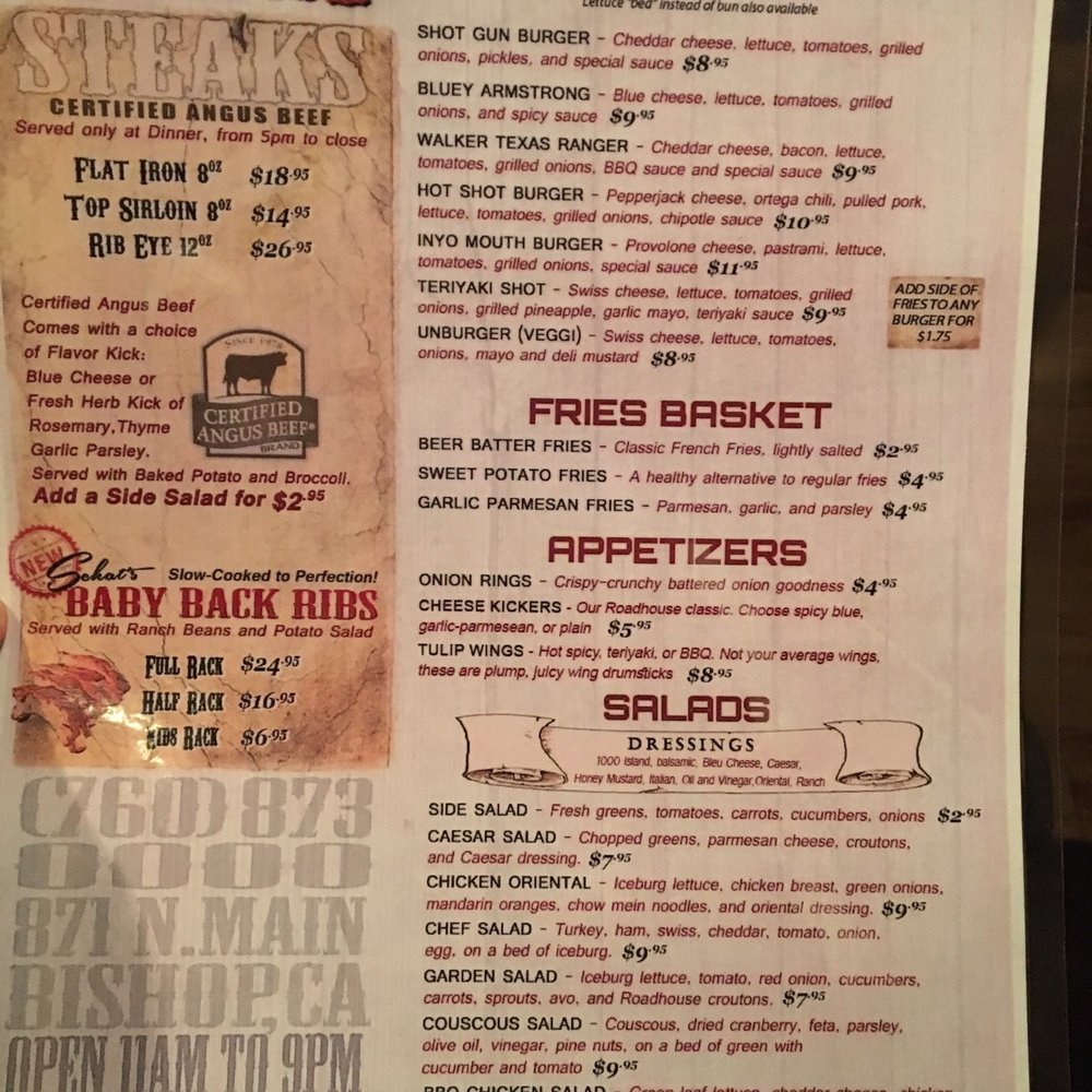 Aaron Schat's Roadhouse - American Near Me - Bishop, California
