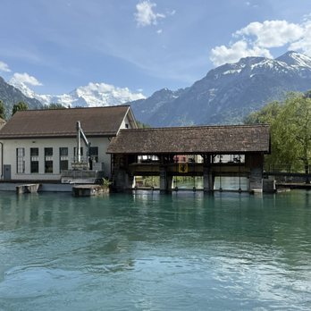 Restaurant Aarburg - View from the patio - Swiss Food Near Me - Unterseen, BE Restaurant Aarburg - View from the patio - Swiss Food Near Me - Unterseen, BE