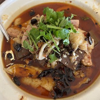Hunan Bistro - C8. Pig Blood Cake with chili sauce - Chinese Near Me - Austin, Texas Hunan Bistro - C8. Pig Blood Cake with chili sauce - Chinese Near Me - Austin, Texas