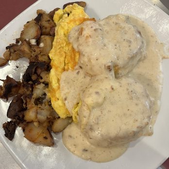 The Breakfast & Burger Club - Biscuits & Gravy with Scrambled Eggs - Burgers Near Me - Nyack, New York The Breakfast & Burger Club - Biscuits & Gravy with Scrambled Eggs - Burgers Near Me - Nyack, New York