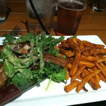 Eureka! - "Naked" (no bun) fig marmalade burger with sweet potato fries - Burgers Near Me - Claremont, California Eureka! - "Naked" (no bun) fig marmalade burger with sweet potato fries - Burgers Near Me - Claremont, California
