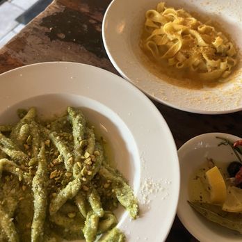 Zeppoli - Pesto Trapanese and Tagliatelli al Limone - Mediterranean Near Me - Collingswood, New Jersey