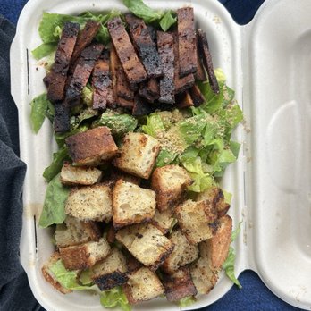 Rock Hill Bakehouse & Cafe - Caesar salad with tempeh bacon. Croutons are to die for - Cafes Near Me - Glens Falls, New York Rock Hill Bakehouse & Cafe - Caesar salad with tempeh bacon. Croutons are to die for - Cafes Near Me - Glens Falls, New York