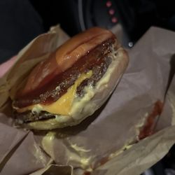 Burgerville - Too much sauce and did ya punch the bun cos that was smashed down too.