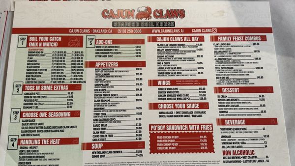 Menu photo 1 Cajun Claws Seafood Boil House Oakland, CA