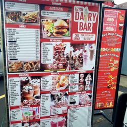 Lizton Dairy Bar - Drive up menu spring 2025