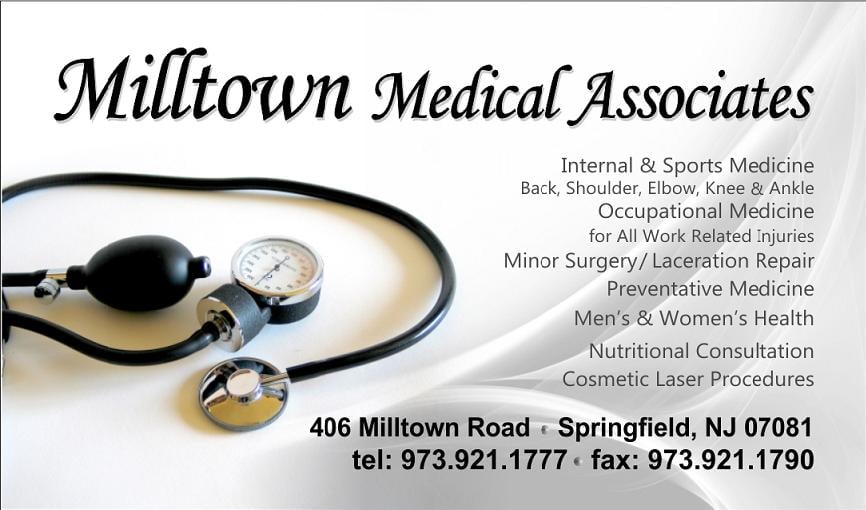 MILLTOWN MEDICAL ASSOCIATES 406 Milltown Rd, Springfield, New Jersey