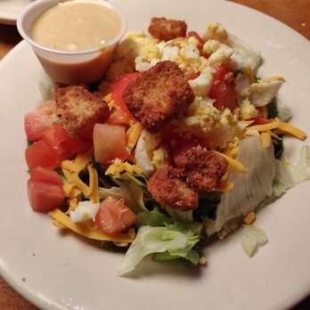 Texas Roadhouse - House salad with honey mustard dressing - Steakhouses Near Me - Everett, Massachusetts