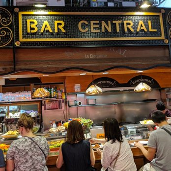 Bar Central - Front of tapas bar in the marketplace - Mediterranean Near Me - Barcelona, B Bar Central - Front of tapas bar in the marketplace - Mediterranean Near Me - Barcelona, B