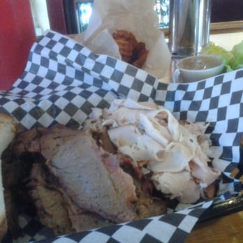 Hayward's Pit Bar-B-Que - Turkey, brisket, burnt ends, sweet potatoe waffle fries, and salad. - Barbeque Near Me - Shawnee, Kansas Hayward's Pit Bar-B-Que - Turkey, brisket, burnt ends, sweet potatoe waffle fries, and salad. - Barbeque Near Me - Shawnee, Kansas