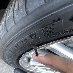 Slashed tire
