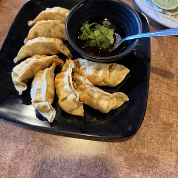 Viet Thai Noodle House - Pork pot stickers with sweet and sour sauce - Thai Near Me - Lake Stevens, Washington Viet Thai Noodle House - Pork pot stickers with sweet and sour sauce - Thai Near Me - Lake Stevens, Washington