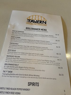 Menu photo 2 The Tavern Pittsburgh, PA
