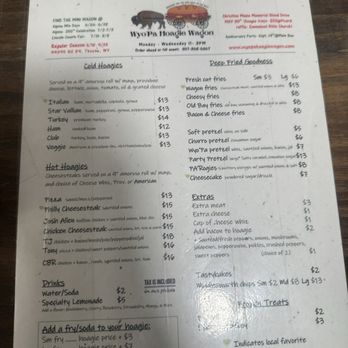 Wyo'Pa Hoagie Wagon - Menu - Food Trucks Near Me - Thayne, Wyoming Wyo'Pa Hoagie Wagon - Menu - Food Trucks Near Me - Thayne, Wyoming