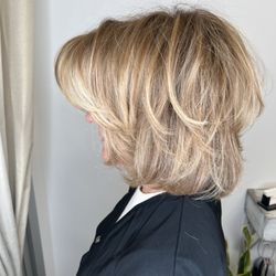 Deborah Moore Hair - Base color with full highlight.