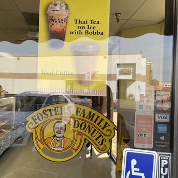 Foster's Donuts - a sign in the window - Donuts Near Me - Fresno, California Foster's Donuts - a sign in the window - Donuts Near Me - Fresno, California
