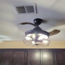 Amine's Handyman Services - Ceiling fan and lights in the kitchen.