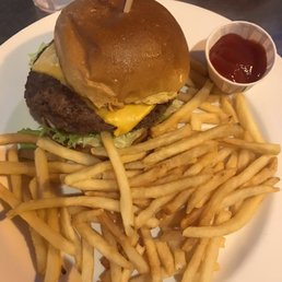 Impossible burger with fries Impossible burger with fries
