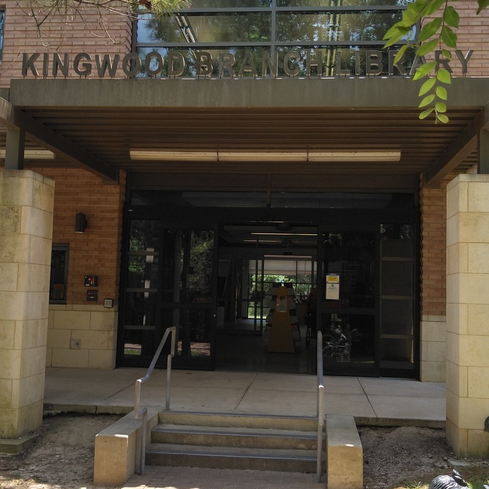 Kingwood Branch Library - This is the main entrance with the library's official name above it. - Libraries Near Me - Kingwood, Texas Kingwood Branch Library - This is the main entrance with the library's official name above it. - Libraries Near Me - Kingwood, Texas