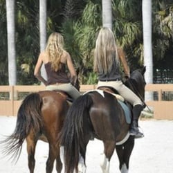 Naples Equine - Ladies riding on seniors, "Ashley" & "Mo."