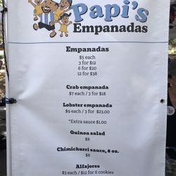 Papi’s Empanadas - Menu