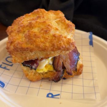 Flour - I got the bacon egg and cheese biscuit - Breakfast & Brunch Near Me - Asheville, North Carolina