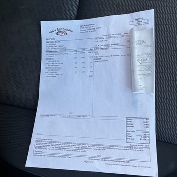 Val's Automotive - Receipt from them scamming - Auto Repair Near Me - Spokane Valley, Washington Val's Automotive - Receipt from them scamming - Auto Repair Near Me - Spokane Valley, Washington