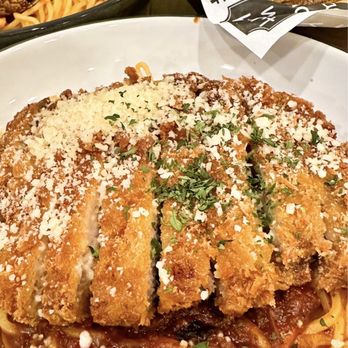 La Casa Mia - Wagyu Meat Sauce Pasta with Premium Pork Cutlet - Italian Near Me - Milpitas, California La Casa Mia - Wagyu Meat Sauce Pasta with Premium Pork Cutlet - Italian Near Me - Milpitas, California