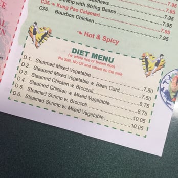 Great Wall Chinese Restaurant - Diet Menu! - Chinese Near Me - Folsom, Pennsylvania