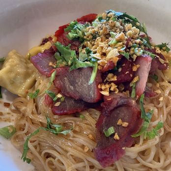 Patê Vietnamese Cuisine - Char Siu Noodle / Xá Xíu served "dry" with broth on the side. - Vietnamese Near Me - Honolulu, Hawaii Patê Vietnamese Cuisine - Char Siu Noodle / Xá Xíu served "dry" with broth on the side. - Vietnamese Near Me - Honolulu, Hawaii