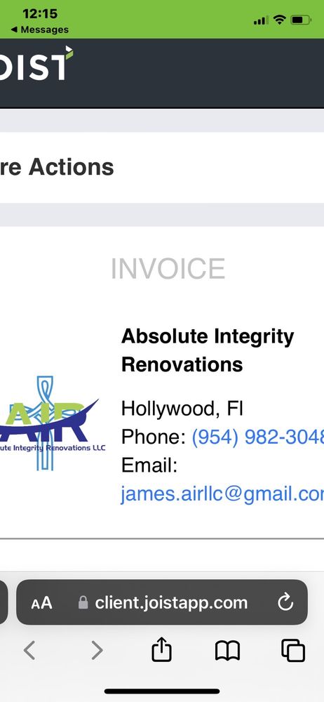 Slide of Absolute Integrity Renovations