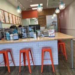 Serving counter and seating area.