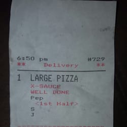 Ordered All pepperoni Half Sausage Half Jalapeño, and Of course my Pizza was Still made Wrong & it was Clearly Not entered Correctly.