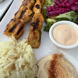Chicken kebab plate