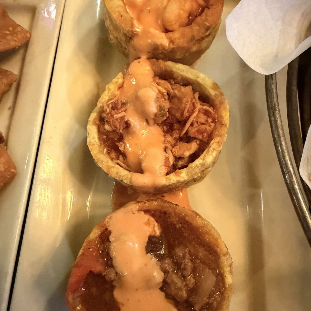 Havana Central - Tostones Rellenos--chicken, beef, & shrimp - Cuban Near Me - New York, New York Havana Central - Tostones Rellenos--chicken, beef, & shrimp - Cuban Near Me - New York, New York