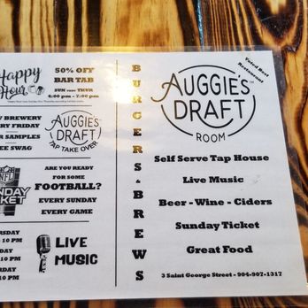 Auggie's Draft Room - Sports Bars Near Me - Saint Augustine, Florida