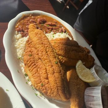 Pappadeaux Seafood Kitchen - Catfish With Red Beans & Rice - Cajun/Creole Near Me - Norcross, Georgia Pappadeaux Seafood Kitchen - Catfish With Red Beans & Rice - Cajun/Creole Near Me - Norcross, Georgia