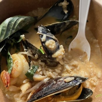 Wobbly Canoe - Sorry this is half eaten but it is the Thai curry. Lots of seafood. My bf liked it. - Gastropubs Near Me - Sechelt, British Columbia Wobbly Canoe - Sorry this is half eaten but it is the Thai curry. Lots of seafood. My bf liked it. - Gastropubs Near Me - Sechelt, British Columbia