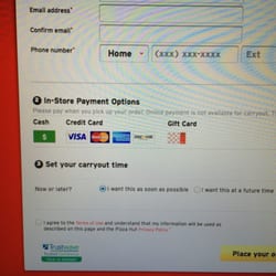 Pizza Hut - See... in store payment option only. Dumb.