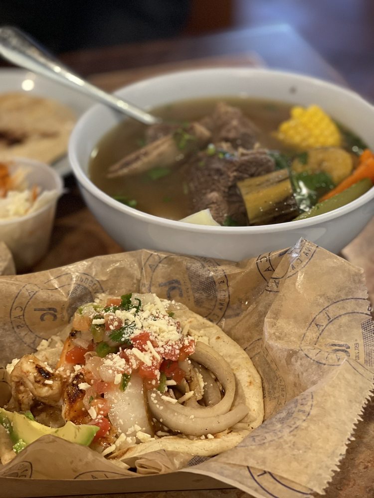 Food from La Casita Pupuseria & Market