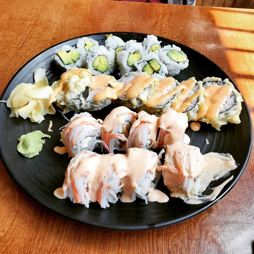Sapporo - Avocados roll, crab and cream cheese roll (fried) and the shrimp yum yum roll. - Sushi Bars Near Me - Gallatin, Tennessee Sapporo - Avocados roll, crab and cream cheese roll (fried) and the shrimp yum yum roll. - Sushi Bars Near Me - Gallatin, Tennessee
