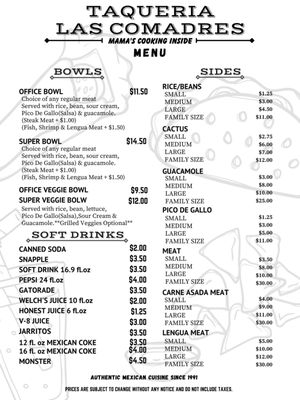 Menu photo 3 Taqueria Las Comadres Oakland, CA Menu photo 3 Taqueria Las Comadres Oakland, CA