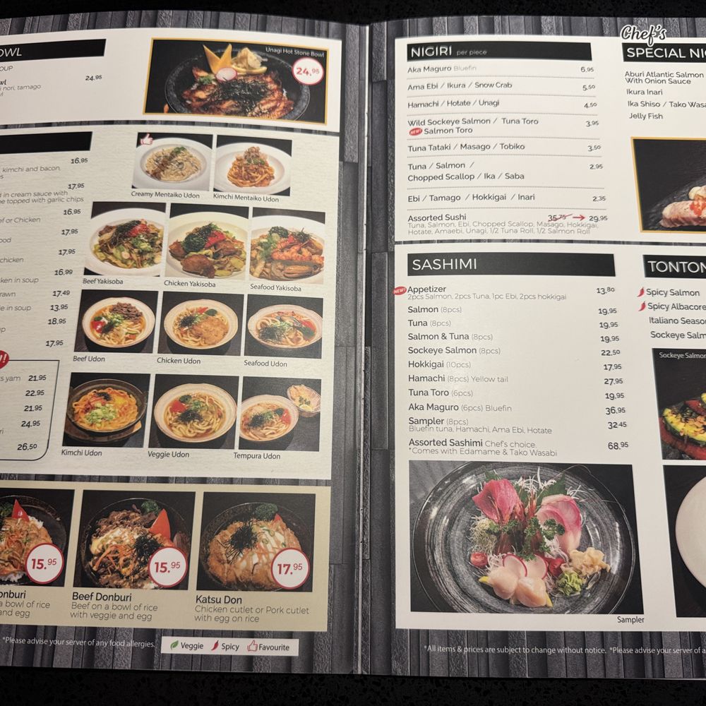 Tonton Sushi - Inside of menu~ (September 2025) - Japanese Near Me - Vancouver, British Columbia Tonton Sushi - Inside of menu~ (September 2025) - Japanese Near Me - Vancouver, British Columbia