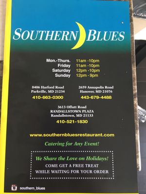 Menu photo 4 Southern Blues Hanover, MD