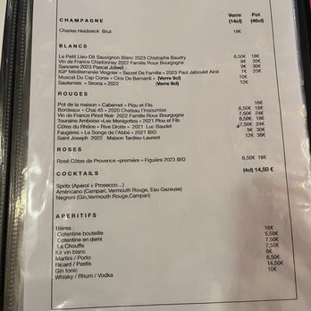 Chez Fernand - Drinks menu - French Near Me - Paris, 75