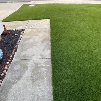 ProGreen Socal - Can't even tell where they repaired and they made turf look brand new - Artificial Turf Near Me - Murrieta, California