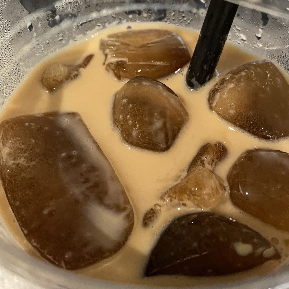 Hooked On Coffee - Their ice cubes are actually frozen coffee ice cubes, love this so much! - Coffee & Tea Near Me - Whittier, California Hooked On Coffee - Their ice cubes are actually frozen coffee ice cubes, love this so much! - Coffee & Tea Near Me - Whittier, California